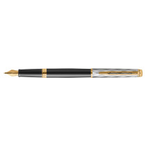 Waterman Hemisphere Reflections of Paris Fountain Pen - Deluxe Black